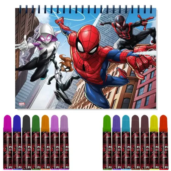 Luna: Zestaw do kolorowania Spider-Man z szablonem i naklejkami 54x47 cm zdjęcie 2