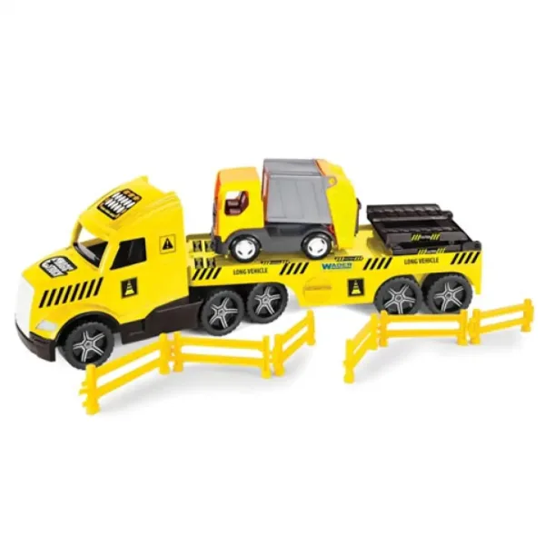 Magic Truck Technic: Ciężarówka ze śmieciarką i światłem 80cm - Wader zdjęcie 2