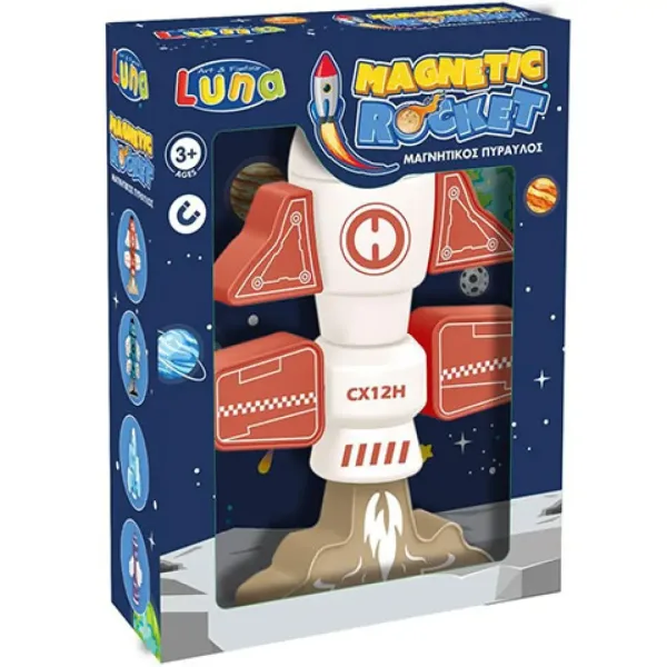 Magnetyczna rakieta w białym kolorze. zdjęcie 1