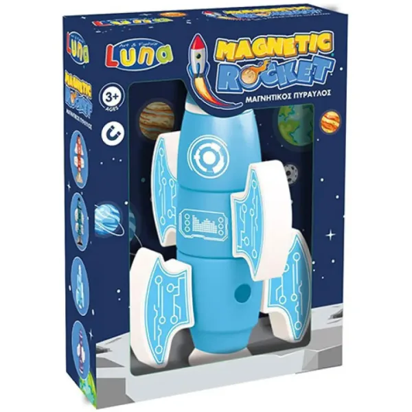 Magnetyczna rakieta w kolorze niebieskim zdjęcie 1