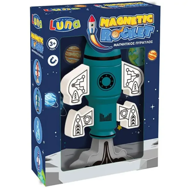 Magnetyczna rakieta w zielonym kolorze zdjęcie 1