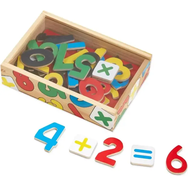 Magnetyczne drewniane liczby zestaw edukacyjny w pudełku - Melissa & Doug zdjęcie 4