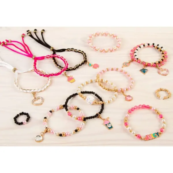Make It Real: Juicy Couture różowy i błyszczący zestaw do tworzenia biżuterii zdjęcie 4