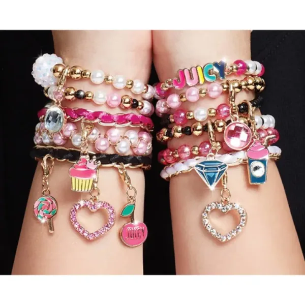 Make It Real: Juicy Couture różowy i błyszczący zestaw do tworzenia biżuterii zdjęcie 5