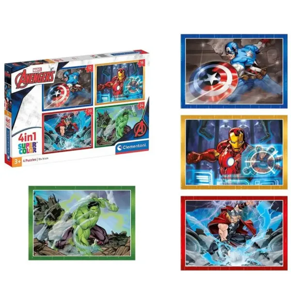 Marvel: Avengers 4 w 1 Supercolor puzzle - Clementoni zdjęcie 2
