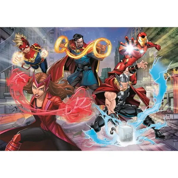 Marvel: Avengers Supercolor brokatowe puzzle 104 elementy - Clementoni zdjęcie 2
