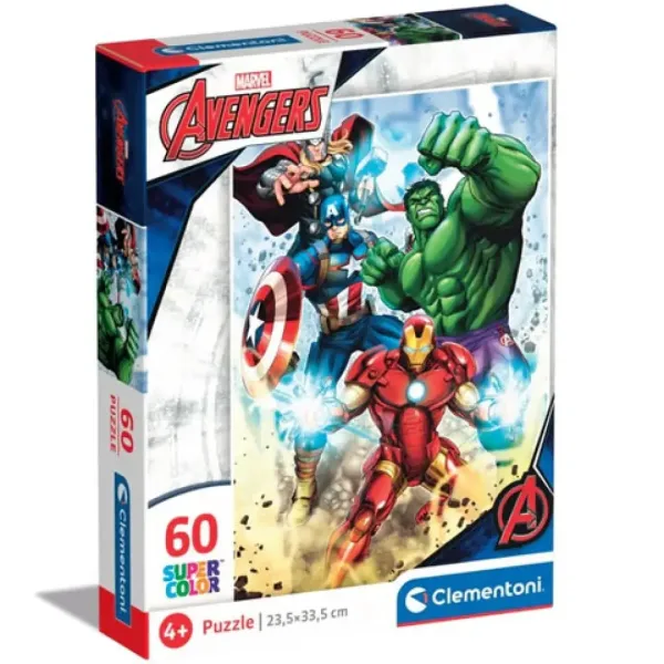 Marvel: Avengers Supercolor puzzle 60 elementów - Clementoni zdjęcie 1