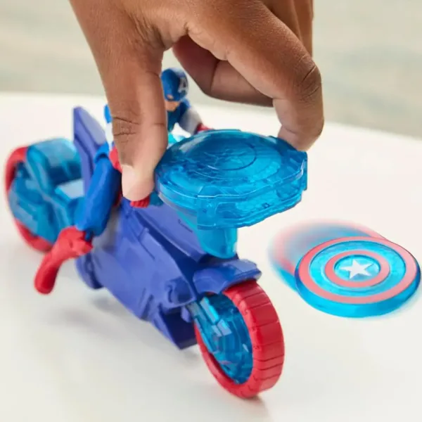 Marvel: Kapitan Ameryka z motocyklem i wyrzutnią tarczy - Hasbro zdjęcie 4