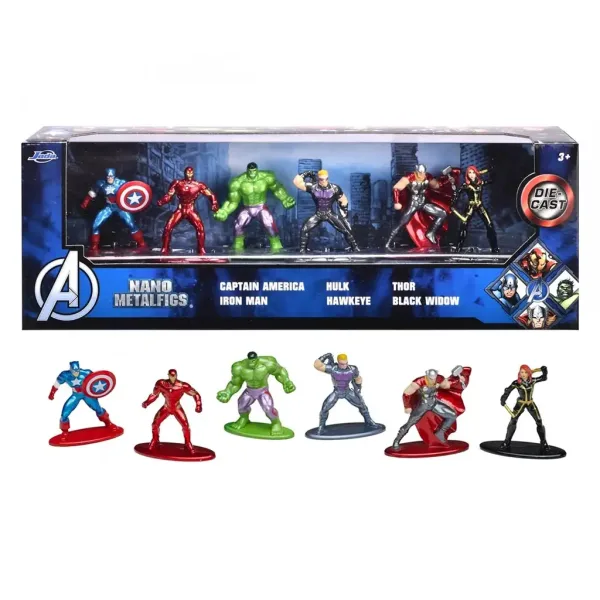 Marvel: Metalfigs Nano Avengers zestaw metalowych figurek 6 sztuk - Simba Toys zdjęcie 2