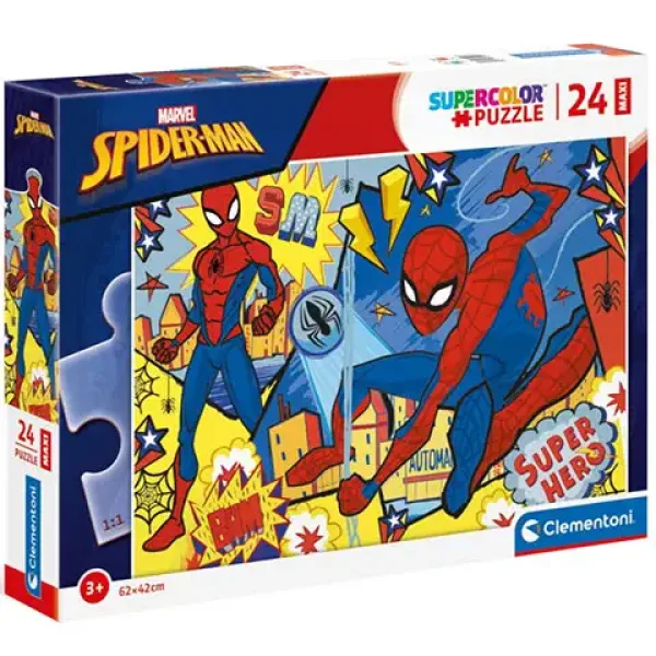 Marvel: Spider-Man Supercolor Maxi puzzle 24 elementów - Clementoni zdjęcie 1