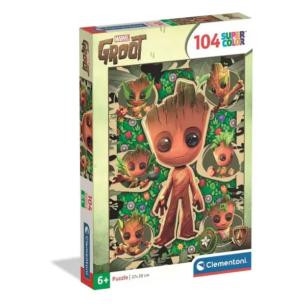 Marvel Strażnicy Galaktyki Groot 104-elementowe supercolor puzzle - Clementoni zdjęcie 1