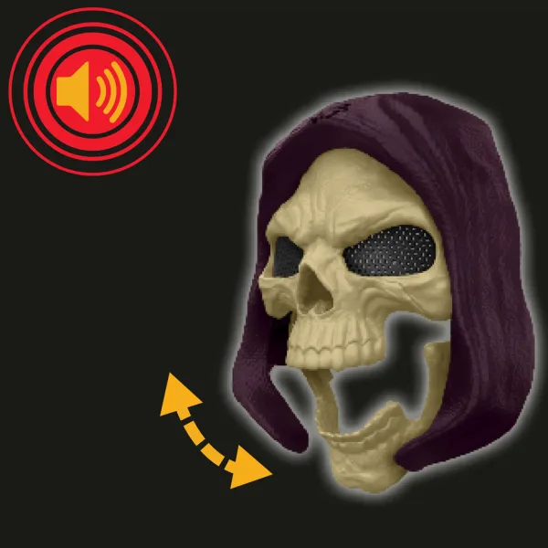 Masters of the Universe: Obrońcy Wszechświata — świecąca i dźwiękowa maska Skeletora (czaszkowa) - Mattel zdjęcie 3