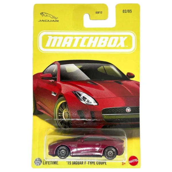 Matchbox: Ikoniczny mały samochód 2015 Jaguar F-Type Coupe 1/64 - Mattel