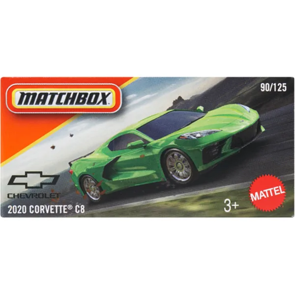 Matchbox: Samochodzik 2020 Chevrolet Corvette C8 w pudełku kartonowym 1/64 - Mattel