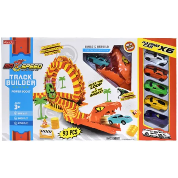 Max Speed Anakonda zestaw autostradowy z 6 samochodzikami zdjęcie 3