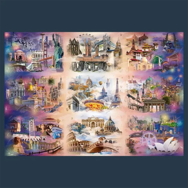 Miasta w chmurach 13500-elementowe puzzle UFT - Trefl zdjęcie 2