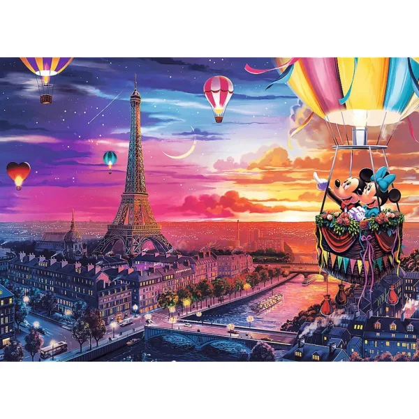 Mickey i Minnie w Paryżu 1000-elementowe Puzzle Premium Plus Quality - Trefl zdjęcie 2