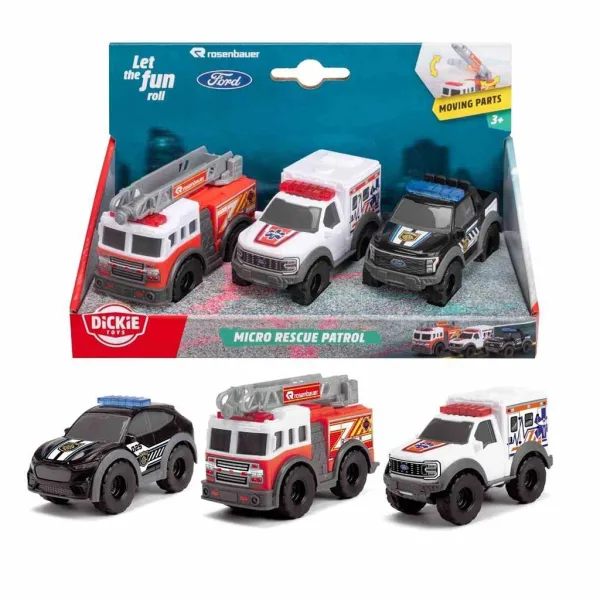 Mikro pojazdy ratunkowe w różnych wersjach 1/64 - Dickie Toys zdjęcie 2