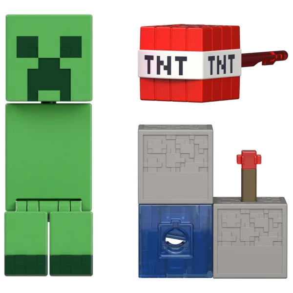 Minecraft: Figurka Creepera z wyrzutnikiem TNT - Mattel zdjęcie 2