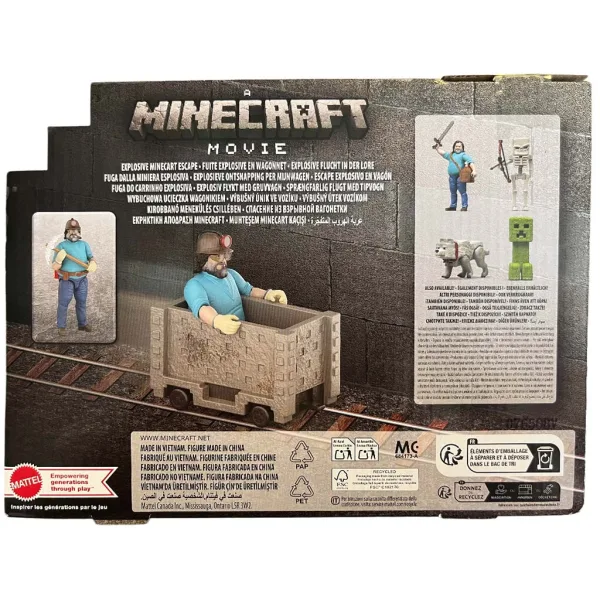 Minecraft: Film – Zestaw do zabawy Steve i wagonik – Mattel zdjęcie 2