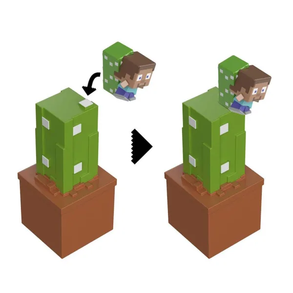 Minecraft Reveal minifigurka w pojemniku – Kaktus – Mattel zdjęcie 4