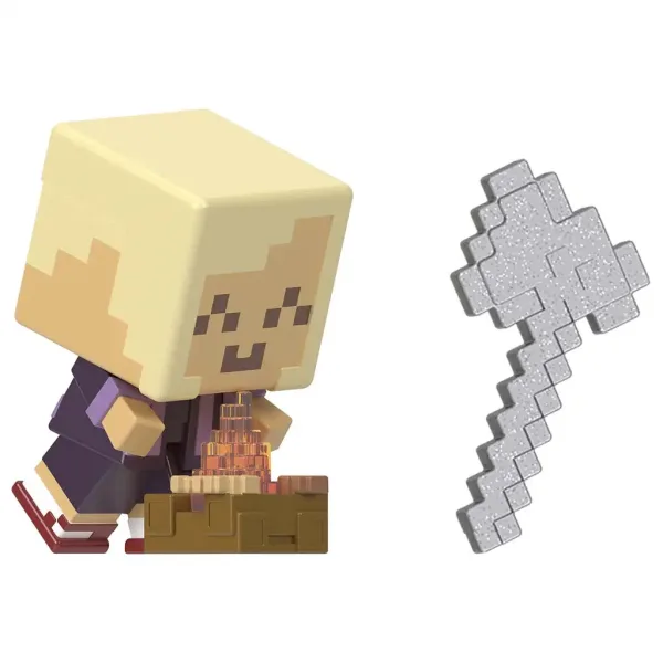 Minecraft: Reveal minifigurka złotowłosego żeglarza w żółtym pojemniku w kształcie miecza - Mattel zdjęcie 3