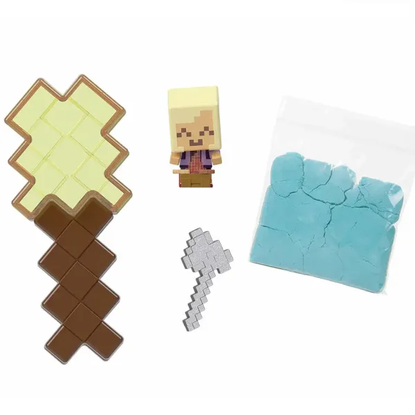 Minecraft: Reveal minifigurka złotowłosego żeglarza w żółtym pojemniku w kształcie miecza - Mattel zdjęcie 6