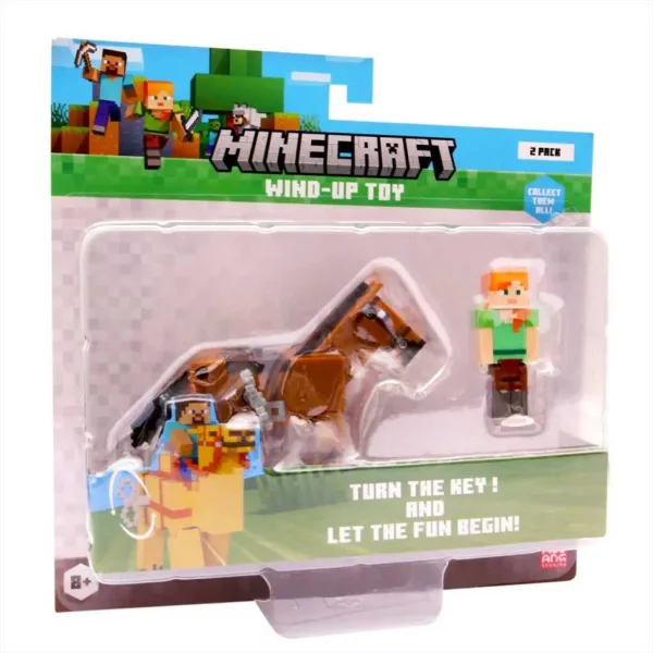 Minecraft figurka 3D z nakręcanym zwierzątkiem, 2. seria, w różnych wersjach, 1 szt. zdjęcie 4