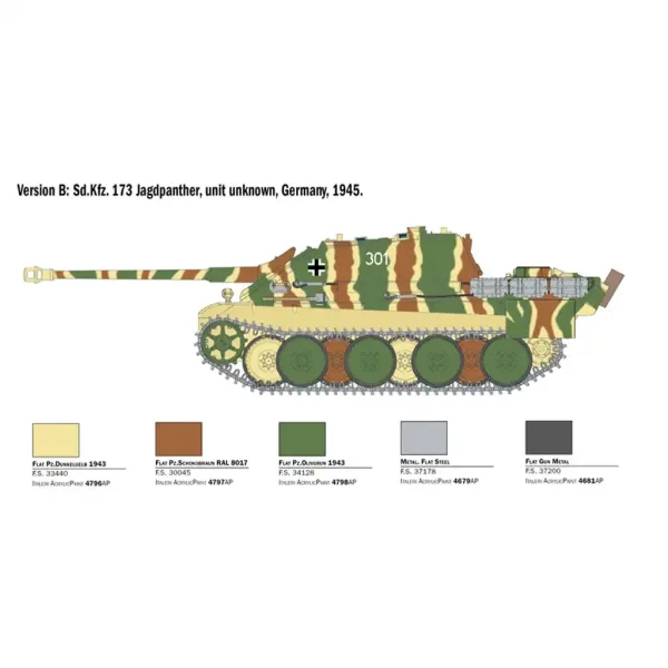 Model Italeri 1/35 Sd.Kfz.173 Jagdpanther z załogą w zimowych mundurach zdjęcie 3