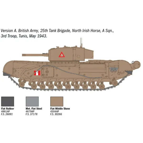Model czołgu Churchill Mk. III Italeri 1/72 zdjęcie 3