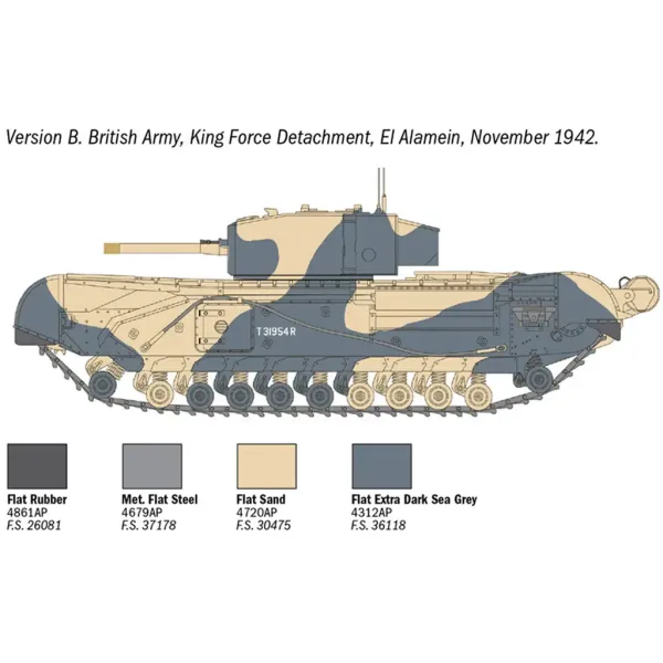 Model czołgu Churchill Mk. III Italeri 1/72 zdjęcie 4