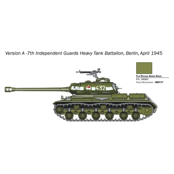 Model czołgu JS2 Stalin Italeri 1/56 zdjęcie 3
