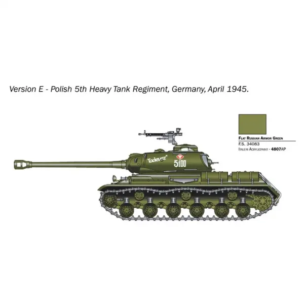 Model czołgu JS2 Stalin Italeri 1/56 zdjęcie 4