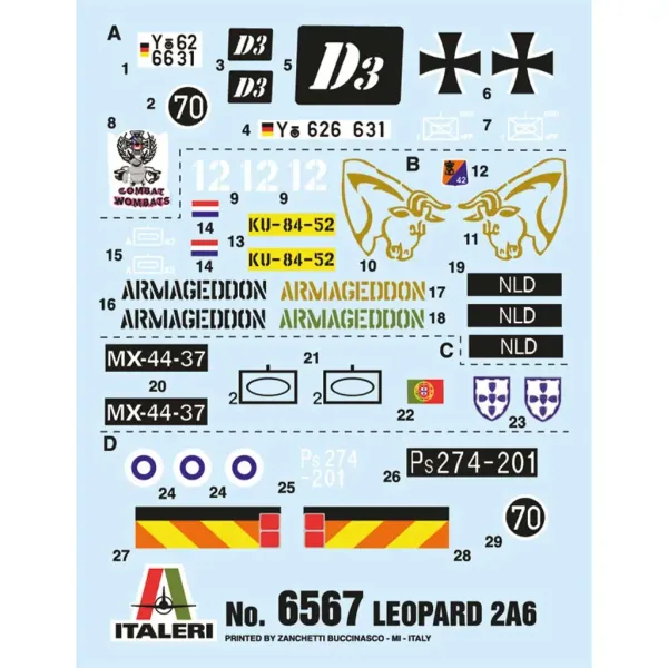 Model czołgu Leopard 2A6 Italeri 1/35 zdjęcie 2