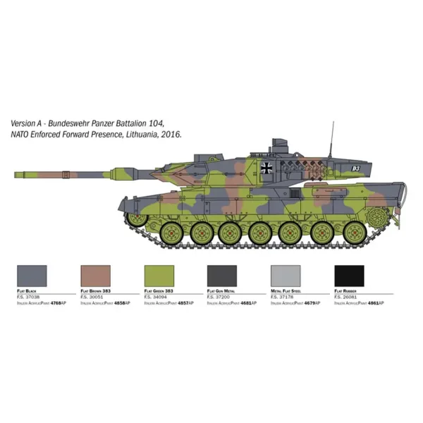 Model czołgu Leopard 2A6 Italeri 1/35 zdjęcie 3