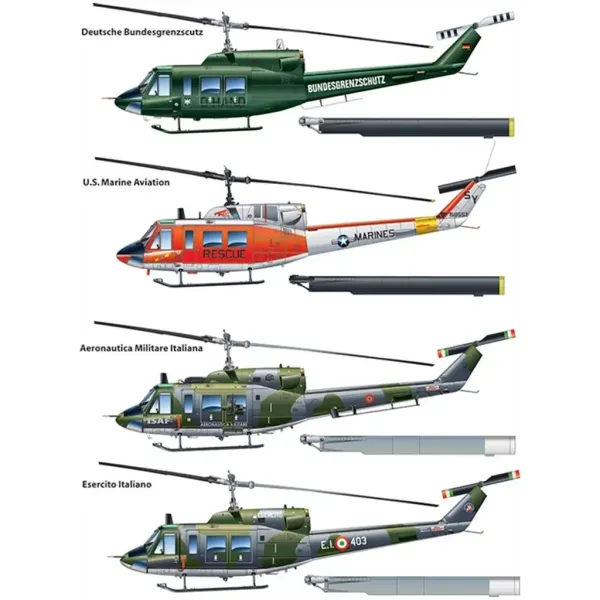 Model helikoptera Italeri 1/48 AB 212 / UH-1N zdjęcie 3