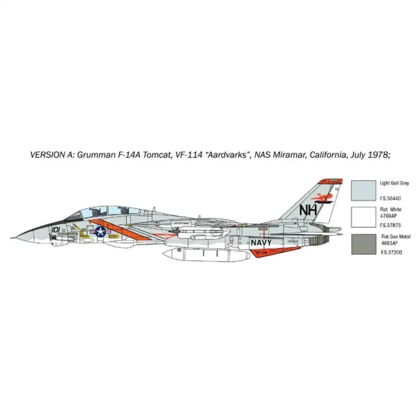 Model myśliwca Italeri 1/72 F-14A Tomcat zdjęcie 3