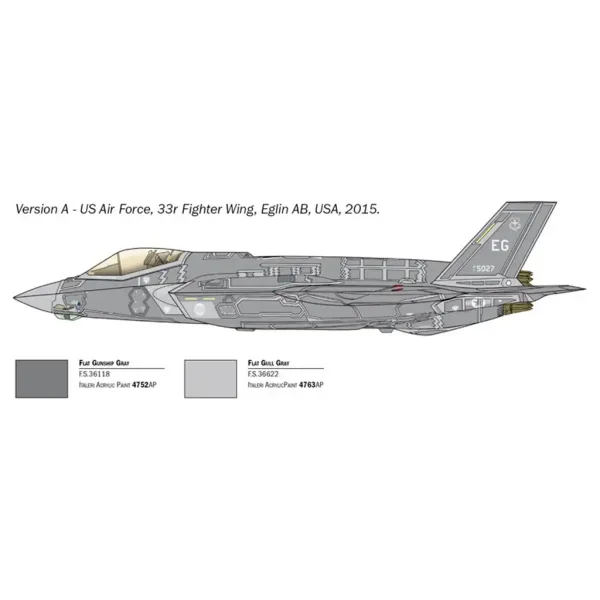 Model myśliwca Italeri 1/72 F-35A Lightning II zdjęcie 3