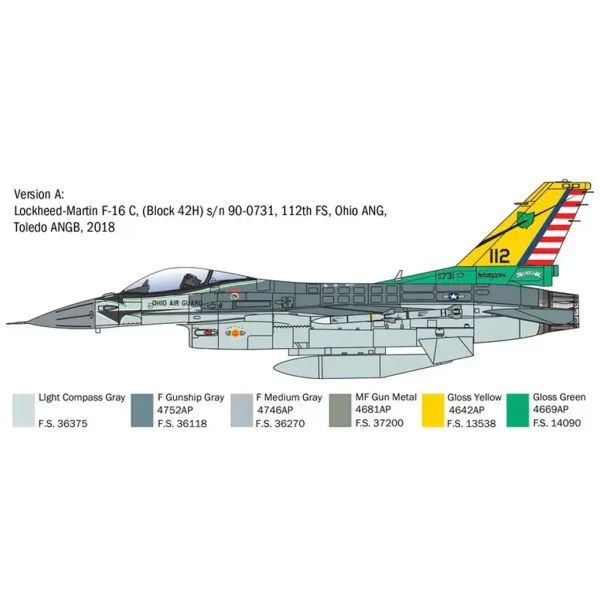 Model samolotu Italeri 1/48 F-16C Fighting Falcon zdjęcie 3