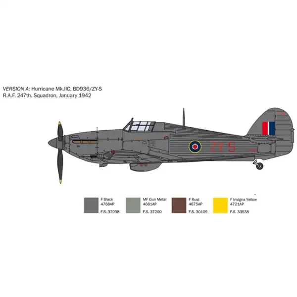 Model samolotu Italeri 1/48 Hurricane Mk.IIC zdjęcie 3