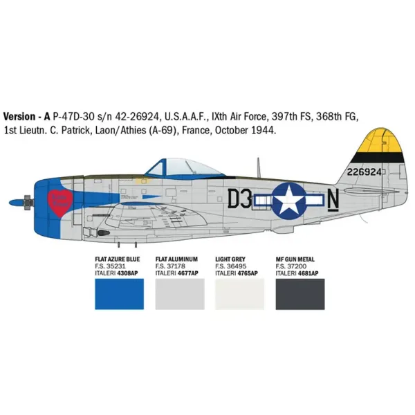 Model samolotu Italeri 1/48 P-47D Thunderbolt zdjęcie 3