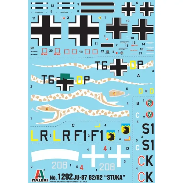 Model samolotu bombowca nurkującego Italeri 1/72 Ju-87 B2/R2 Stuka zdjęcie 2