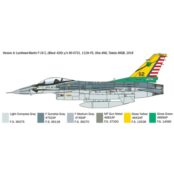 Model samolotu myśliwskiego Italeri 1/48 F-16C Fighting Falcon zdjęcie 3