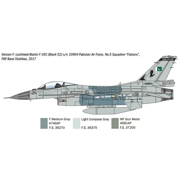 Model samolotu myśliwskiego Italeri 1/48 F-16C Fighting Falcon zdjęcie 5