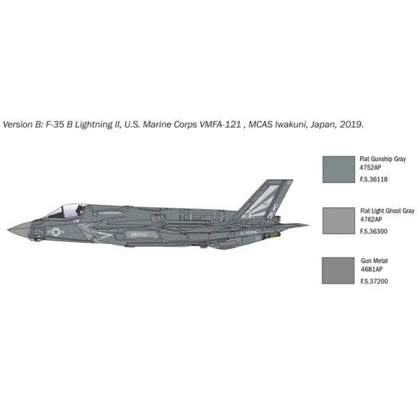 Model samolotu myśliwskiego Italeri 1/72 F-35B Lightning II zdjęcie 4