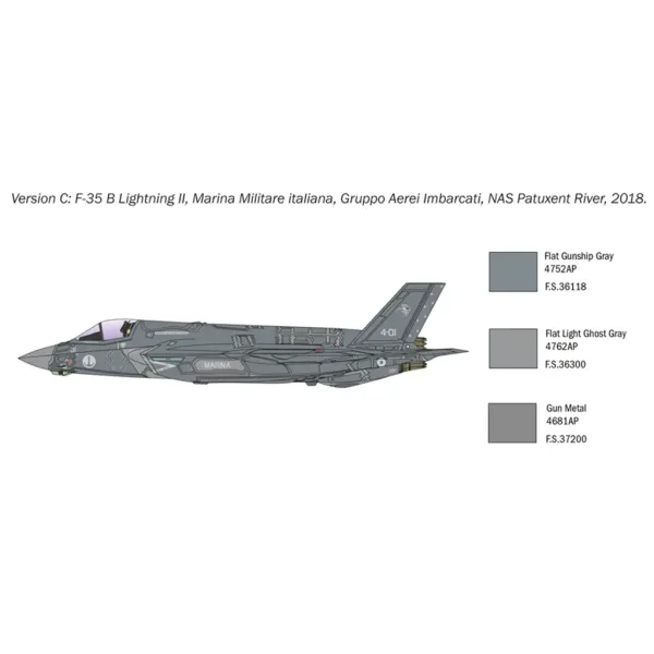 Model samolotu myśliwskiego Italeri 1/72 F-35B Lightning II zdjęcie 5