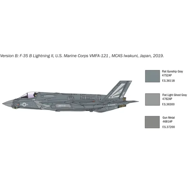 Model samolotu myśliwskiego Italeri 1/72 F-35B Lightning II zdjęcie 6