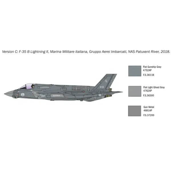 Model samolotu myśliwskiego Italeri 1/72 F-35B Lightning II zdjęcie 7