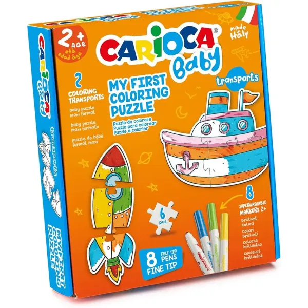 Baby – mój pierwszy zestaw puzzli do kolorowania - Carioca