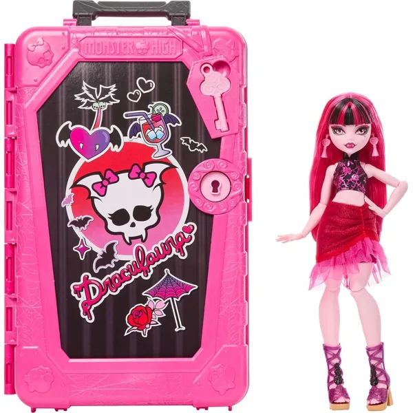 Monster High Strasznie Fajni Przyjaciele: Upiorna podróż Draculaura lalka - Mattel zdjęcie 2